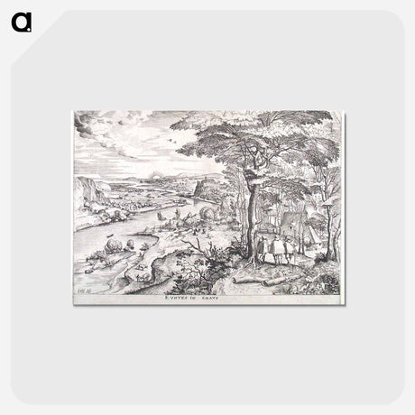 アートポストカード-Go ye into the Emmaus - ピーター ブリューゲル Postcard.