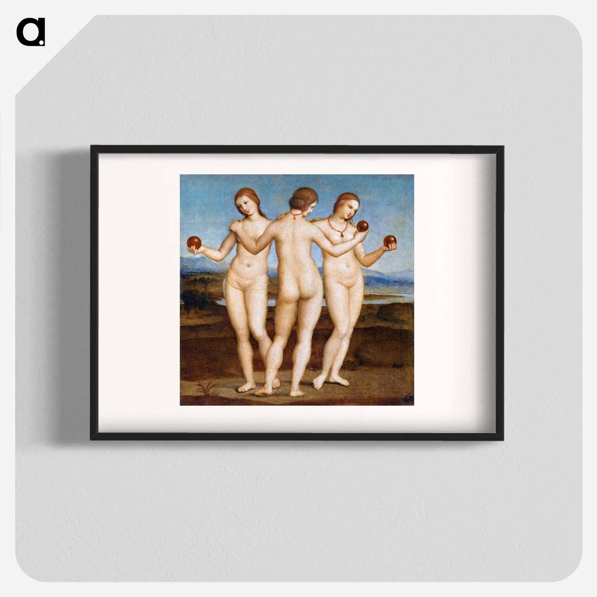 Raphael's Three Graces - ラファエロ サンティ Poster.