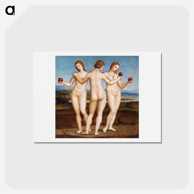 アートポストカード-Raphael's Three Graces - ラファエロ サンティ Postcard.