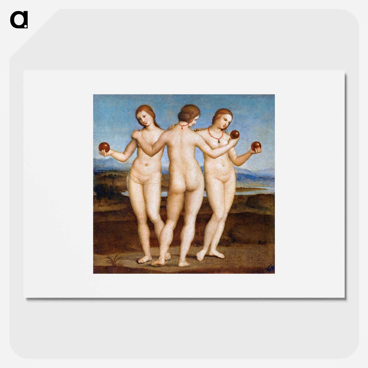 Raphael's Three Graces - ラファエロ サンティ Poster.