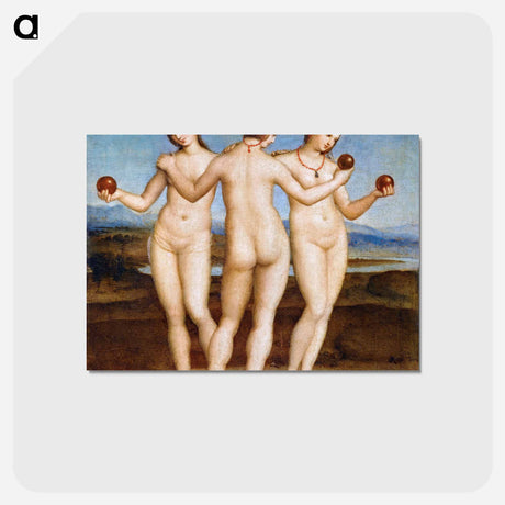アートポストカード-Raphael's Three Graces - ラファエロ サンティ Postcard.
