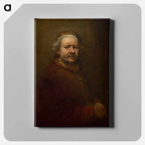アートパネル-Self Portrait at the Age of 63 - レンブラント ファン レイン Canvas.