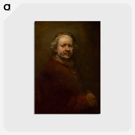 アートポストカード-Self Portrait at the Age of 63 - レンブラント ファン レイン Postcard.