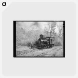 アートポストカード-Logging Train Locomotive
 - ラッセル リー Postcard.