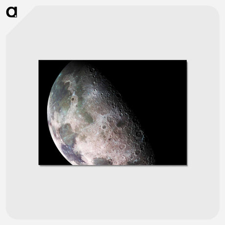 アートポストカード-Moon - North Polar Mosaic
 - ムーン Postcard.