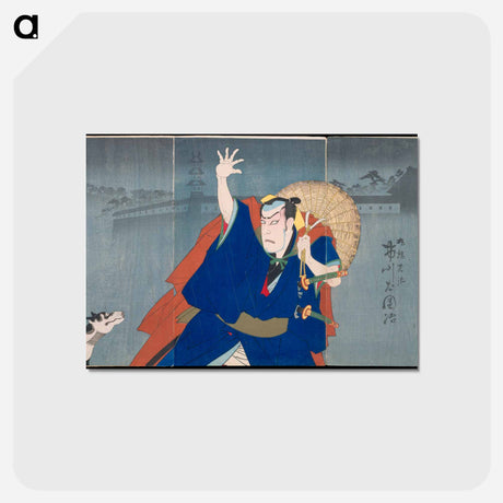 アートポストカード-Album of Thirty-Two Triptychs of Polychrome Woodblock Prints by Various Artists - 豊原 国周 Postcard.