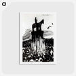 アートポストカード-Agitate Crowd Surrounding a High Equestrian Monument - ウンベルト ボッチョーニ  Postcard.