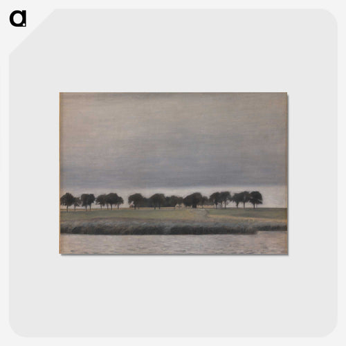 陽光の雨、ゲントフテ湖 - ヴィルヘルム ハンマースホイ Postcard.
