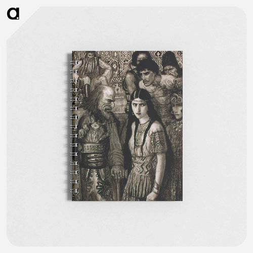 Peasants in Slav costume surround old man looking at girl by Wladyslaw Theodore Benda - ウワディスワフ テオドール ベンダ Memo.