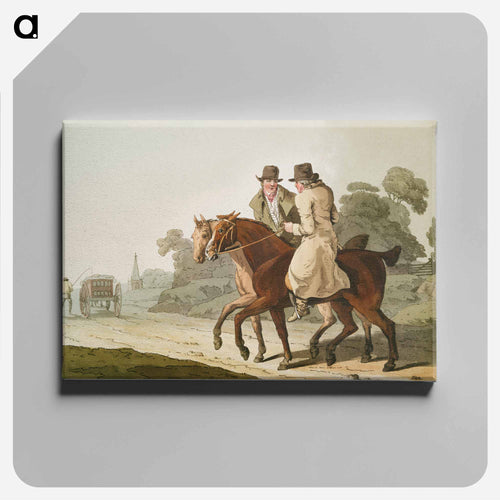 Illustration of farmers from The Costume of Yorkshire - 19世紀のヨークシャー Canvas.