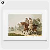 Illustration of farmers from The Costume of Yorkshire - 19世紀のヨークシャー Poster.