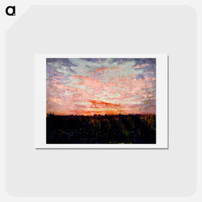 アートポストカード-Sunrise or Sunset, study for book, Concealing Coloration in the Animal Kingdom - アボット ハンダーソン セイヤー Postcard.