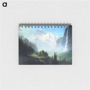 アートメモ帳-Staubbach Falls, Near Lauterbrunnen, Switzerland - アルバート ビアスタット Memo.