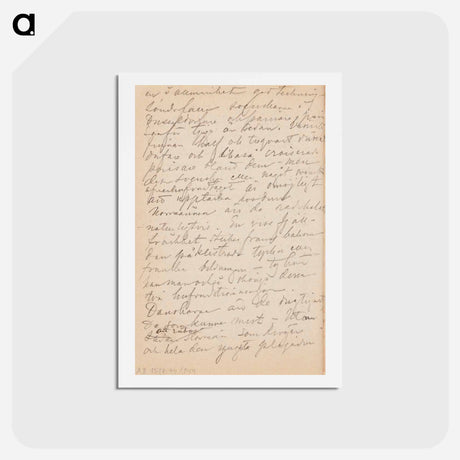 アートポストカード-(unknown)part of a sketchbook - アルバート エーデルフェルト Postcard.