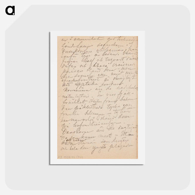 アートポストカード-(unknown)part of a sketchbook - アルバート エーデルフェルト Postcard.