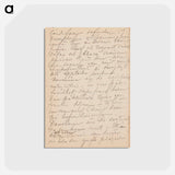 アートポストカード-(unknown)part of a sketchbook - アルバート エーデルフェルト Postcard.