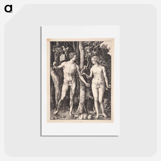 アートポストカード-Adam and Eve - アルブレヒト デューラー Postcard.