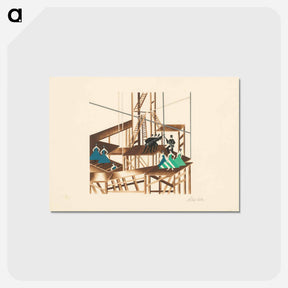 アートポストカード-Maquettes de théatre i.-xv. - アレクサンドラ エクスター Postcard.