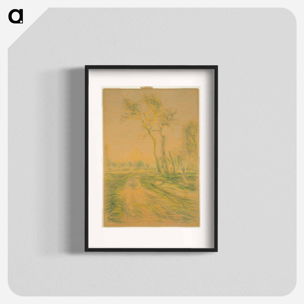 Landscape with Trees - アルフレッド シスレー Poster.