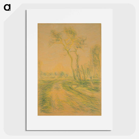 アートポスター-Landscape with Trees - アルフレッド シスレー Poster.