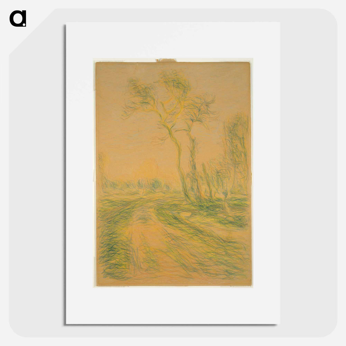 Landscape with Trees - アルフレッド シスレー Poster.