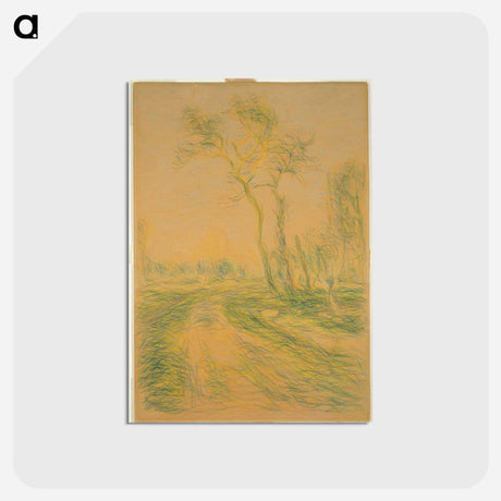 アートポストカード-Landscape with Trees - アルフレッド シスレー Postcard.