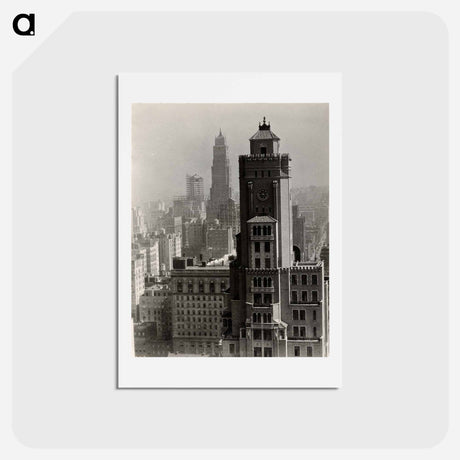 アートポストカード-From the Shelton Looking North - アルフレッド スティーグリッツ Postcard.