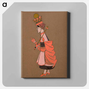 アートパネル-Red Queen Costume Design for Alice in Wonderland - 不思議の国のアリス Canvas.