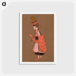 アートポストカード-Red Queen Costume Design for Alice in Wonderland - 不思議の国のアリス Postcard.