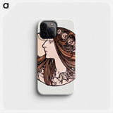 Stained glass window for the facade of the Fouquet boutique - Alphonse Mucha Phone Case.