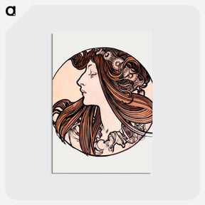 アートポストカード-Stained glass window for the facade of the Fouquet boutique - アルフォンス ミュシャ Postcard.