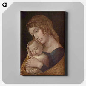 アートパネル-Maria with the sleeping child - アンドレア マンテーニャ Canvas.