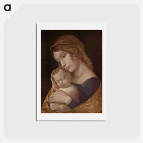 アートポストカード-Maria with the sleeping child - アンドレア マンテーニャ Postcard.