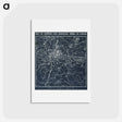 アートポストカード-Map of Zeppelin and aeroplane bombs on London - アンティーク地図 Postcard.
