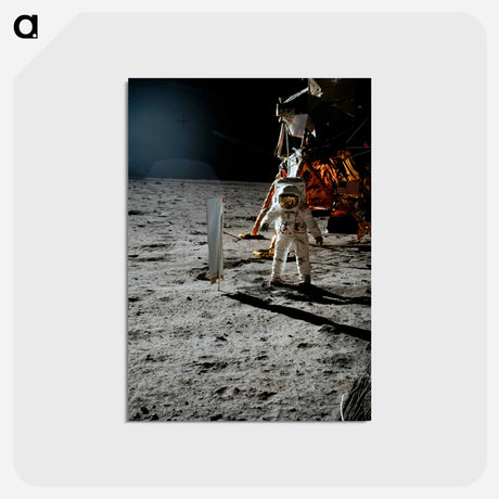 アートポストカード-Apollo 11 Extravehicular Activity - アポロ月面着陸 Postcard.
