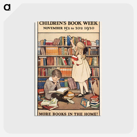 アートポストカード-More Books in the Home!
 - ボストン公共図書館 Postcard.