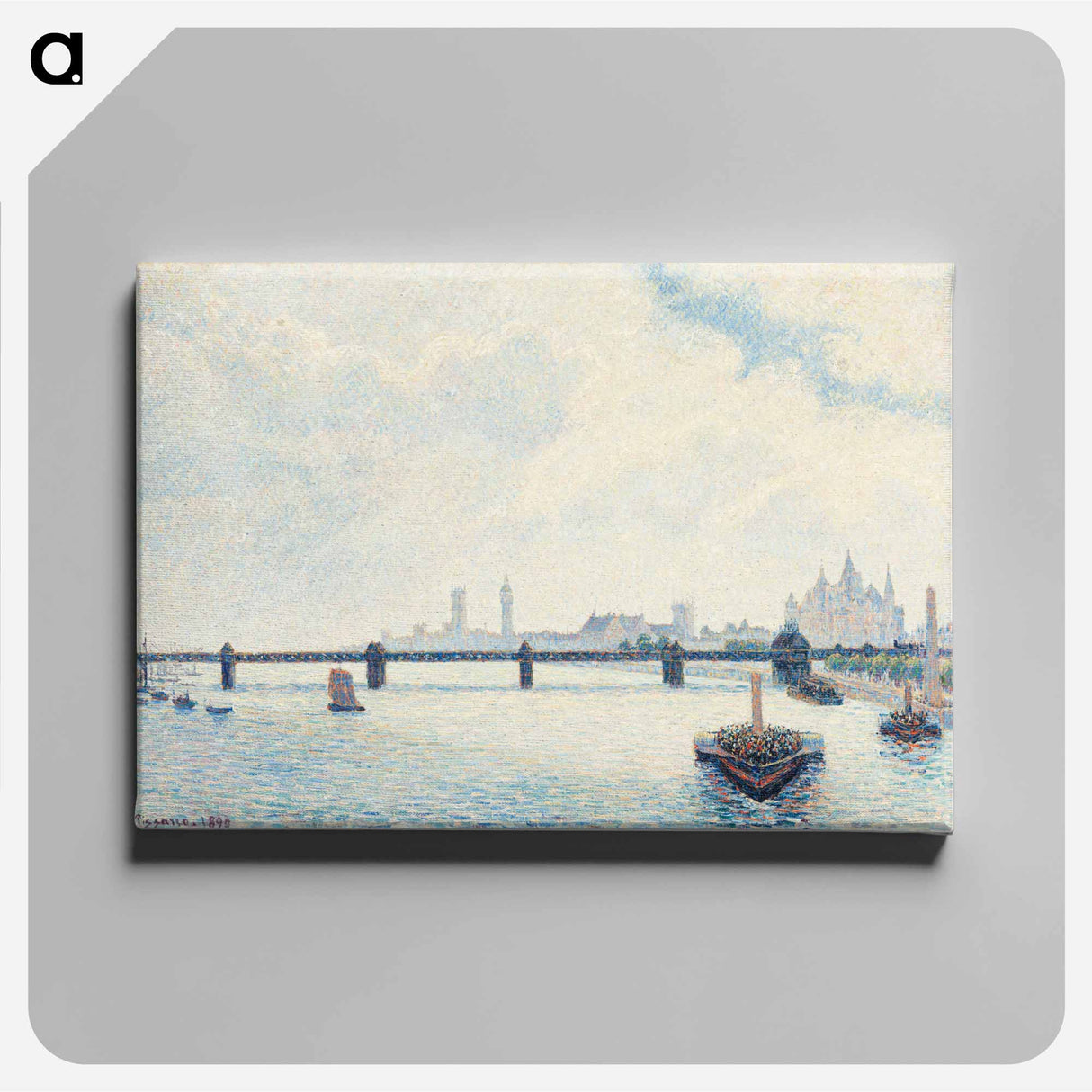 Charing Cross Bridge, London - カミーユ ピサロ Canvas.