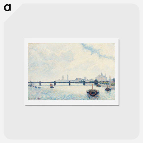 アートポストカード-Charing Cross Bridge, London - カミーユ ピサロ Postcard.