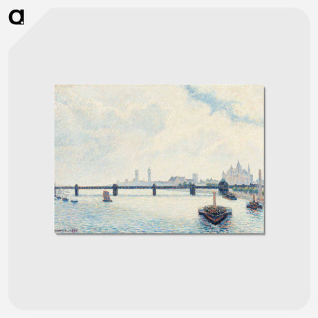 アートポストカード-Charing Cross Bridge, London - カミーユ ピサロ Postcard.