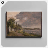 Part of the Dossering near Østerbro, overcast sky - クリステン ケプケ Canvas.