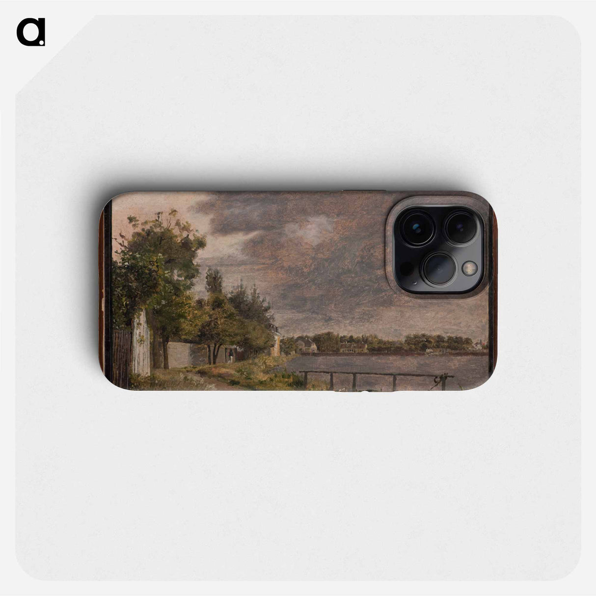 Part of the Dossering near Østerbro, overcast sky - クリステン ケプケ Phone Case.