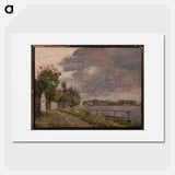 Part of the Dossering near Østerbro, overcast sky - クリステン ケプケ Poster.