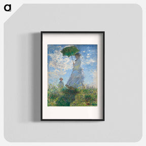 アートポスター-Woman with a Parasol - Madame Monet and Her Son - クロード モネ Poster.