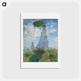 Woman with a Parasol - Madame Monet and Her Son - クロード モネ Postcard.