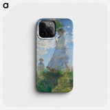 Woman with a Parasol - Madame Monet and Her Son - Claude Monet Phone Case.