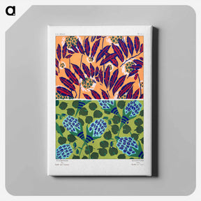 アートパネル-Suggestions pour étoffes et tapis: 60 motifs en couleur - E.A.セギー Canvas.