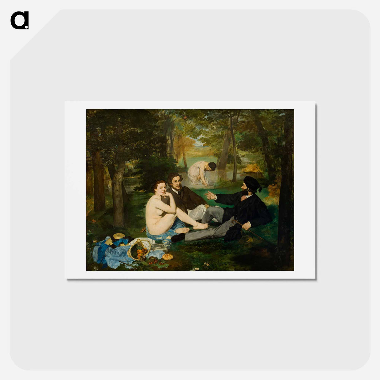 アートポストカード-Luncheon on the Grass - エドゥアール マネ Postcard.