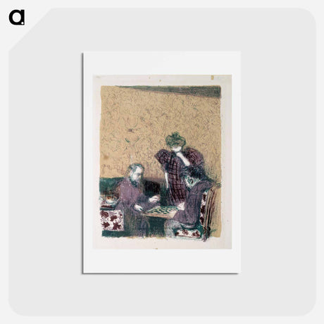 アートポストカード-Tammenpelaajat - エドゥアール ヴュイヤール Postcard.