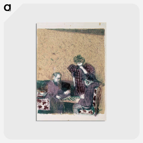 アートポストカード-Tammenpelaajat - エドゥアール ヴュイヤール Postcard.