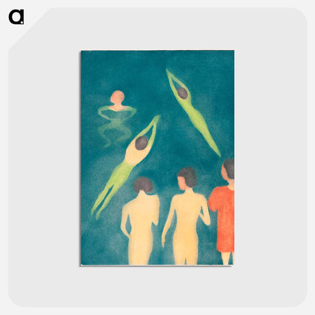 アートポストカード-Boys Bathing - エドヴァルド ムンク Postcard.